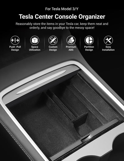 Center Console Tray for Tesla Model 3 & Model Y