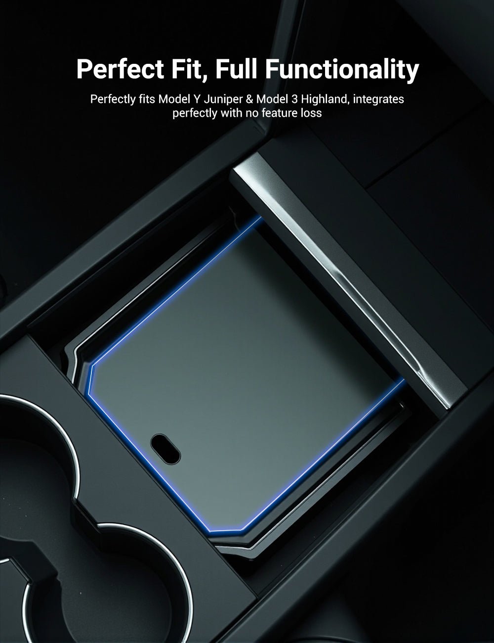 Center Console Tray Armrest Organizer for Tesla Model 3 Highland & New Model Y