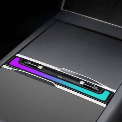 Center Console USB Hub with Ambient Lighting for Model 3 Highland/New Model Y