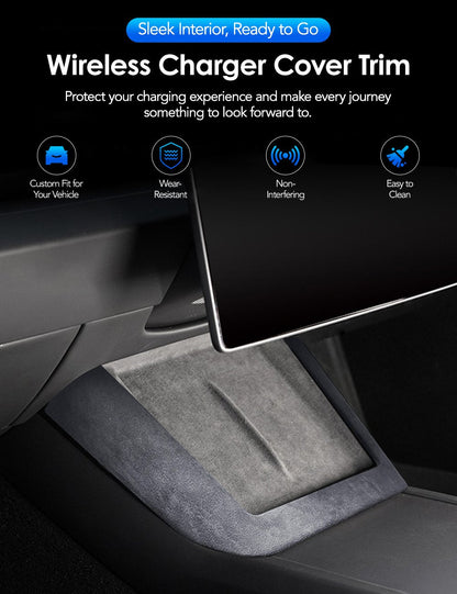 Center Console Wireless Charger Cover Trim for Model 3 Highland & New Model Y