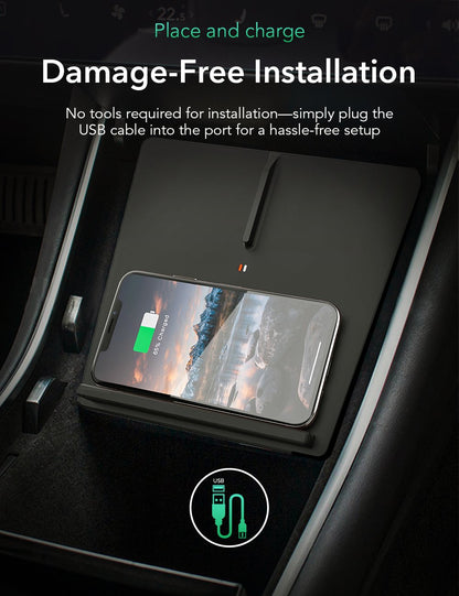 Center Console Wireless Charger for Tesla Model 3