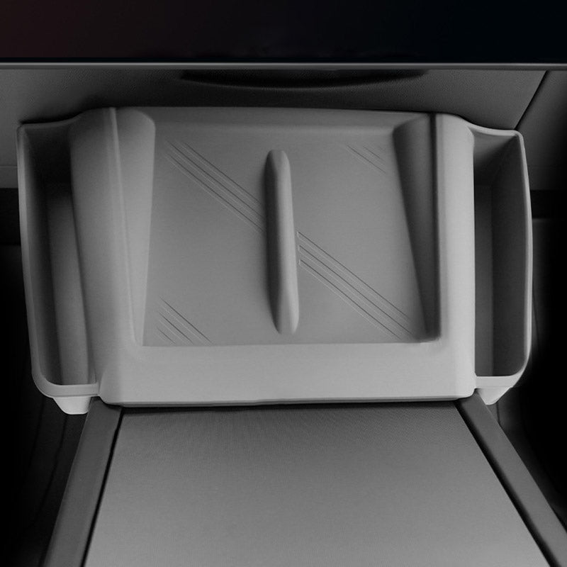 Center Console Wireless Charging Pad with Side Pockets For Tesla Model 3 Highland & Model Y Juniper