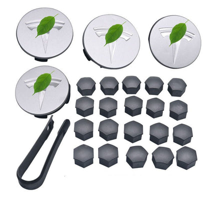 Center Wheel Center Cap Kit With Puller for Tesla Model 3/Y/S/X