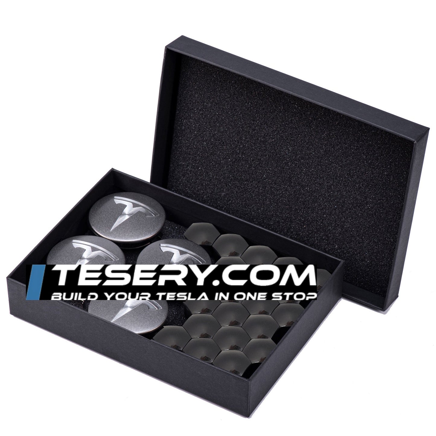 Center Wheel Center Cap Kit With Puller for Tesla Model 3/Y/S/X