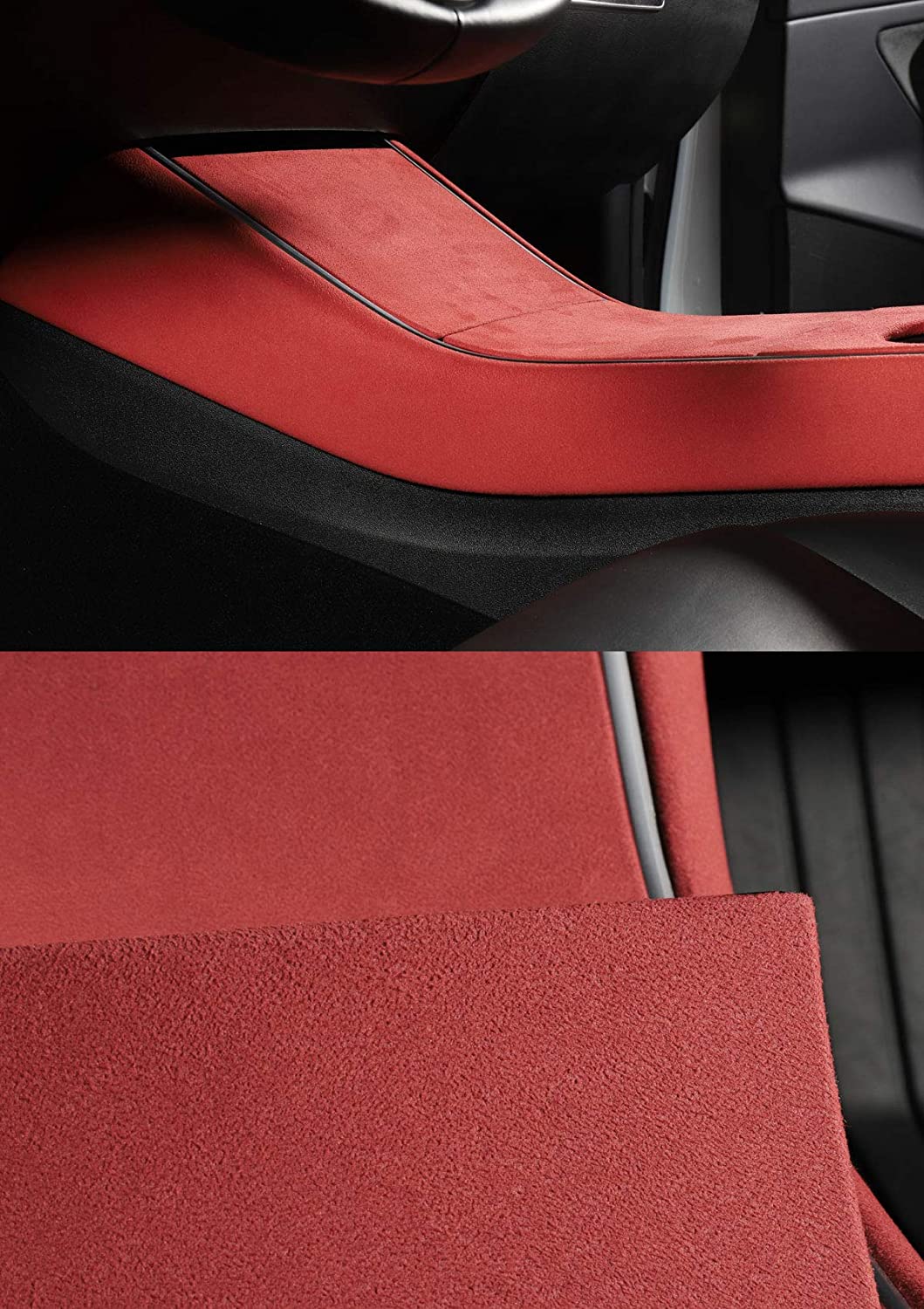 Alcantara Central Control Panel Sticker for Tesla Model 3