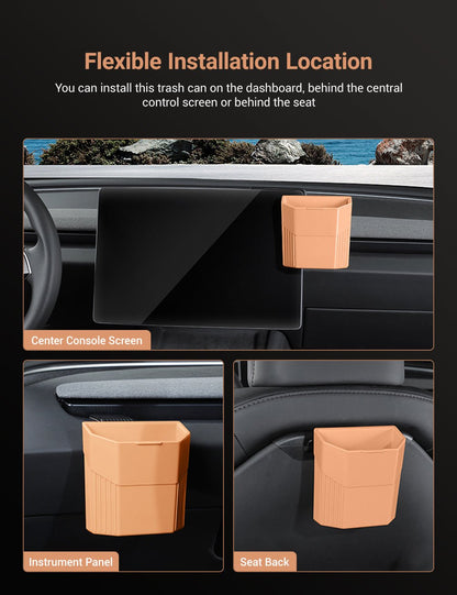 Central Screen/Seat/Dash Trash Can for Tesla Model 3/Y