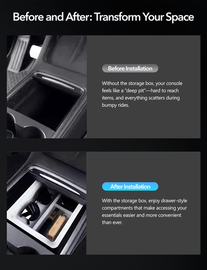 Central Storage Box for Tesla Model 3/Y