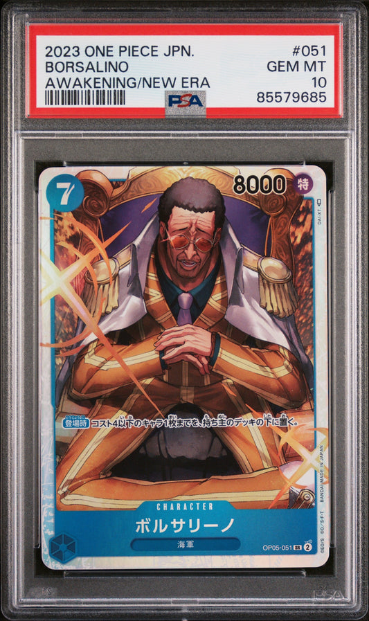 2023 ONE PIECE JAPANESE AWAKENING OF THE NEW ERA BORSALINO #51 - PSA GEM MT 10