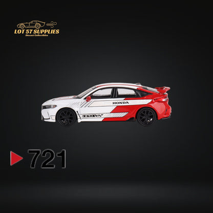 Mini-GT Honda Civic Type R #2 2023 Pace Car White #721 1:64 MGT00721
