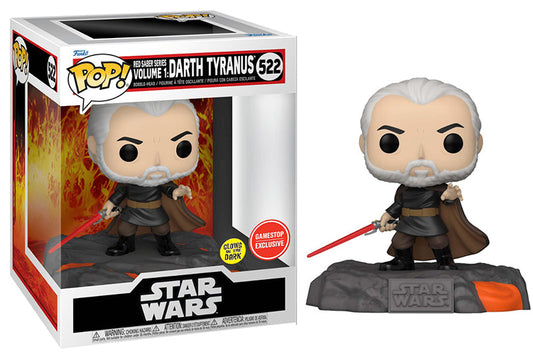 Red Saber Series Volume 1: Darth Tyranus (Glow in the Dark, Deluxe) 522 - GameStop Exclusive
