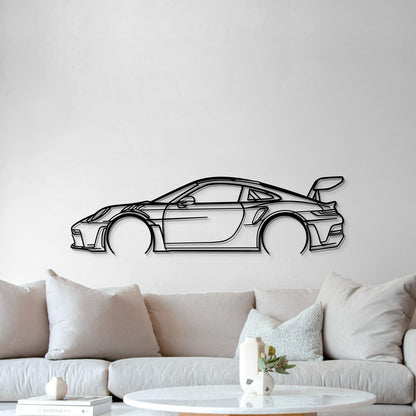 911 GT3 RS Model 992 Detailed Metal Car Wall Art - MT0859