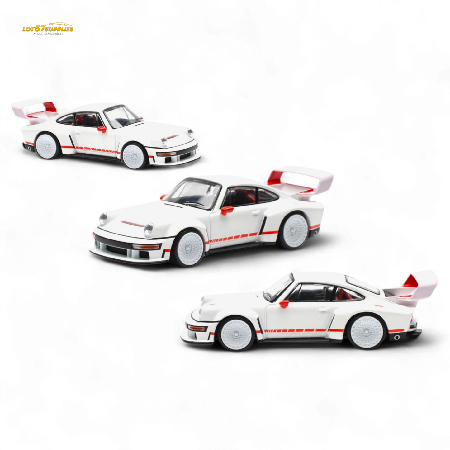 Pop Race Porsche Singer DLS Turbo White 1:64