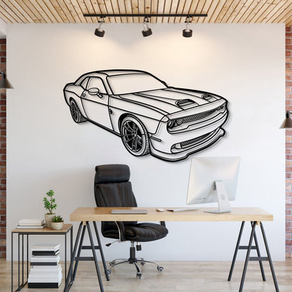 2023 Challenger Hellcat Perspective Metal Car Wall Art - MT1262