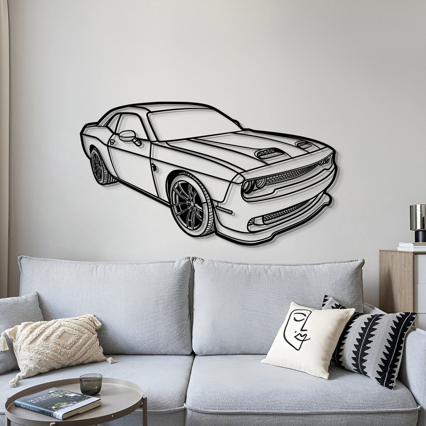2023 Challenger Hellcat Perspective Metal Car Wall Art - MT1262