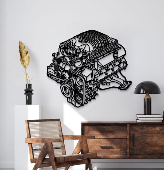 2018 Challenger HEMI Metal Engine Block Wall Art - MTEB-0002