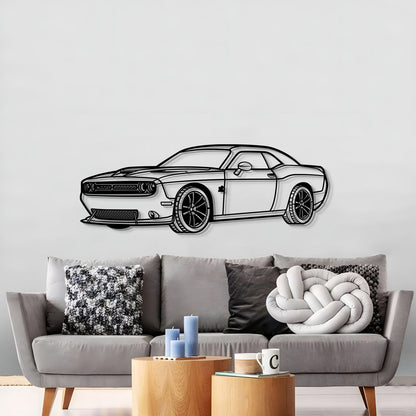 2019 Challenger SRT Perspective Metal Car Wall Art - MT1261