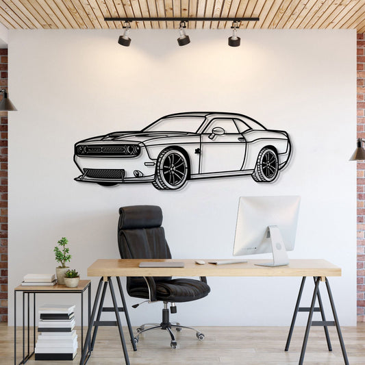 2019 Challenger SRT Perspective Metal Car Wall Art - MT1261