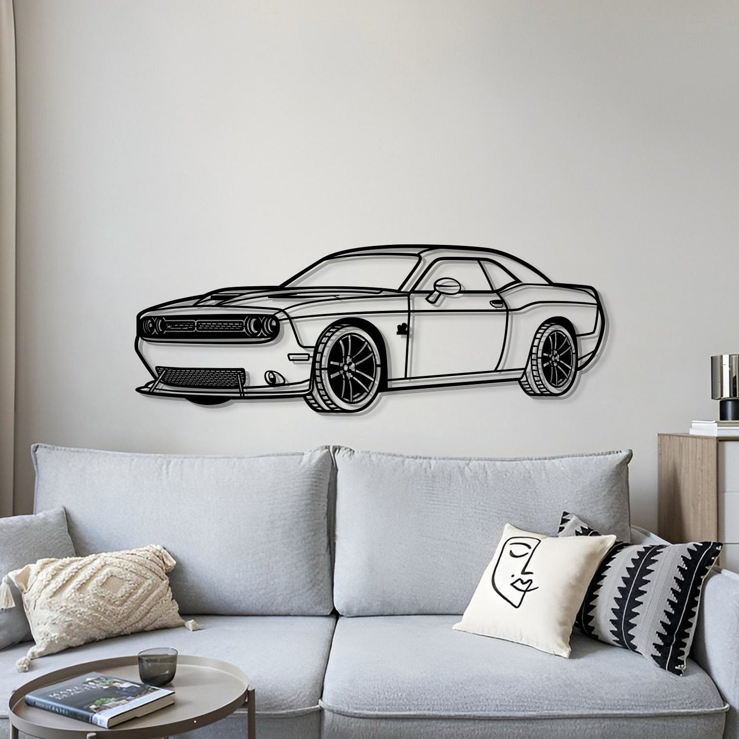 2019 Challenger SRT Perspective Metal Car Wall Art - MT1261