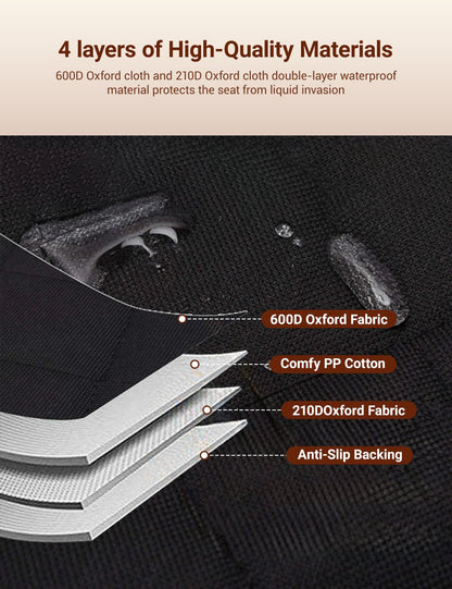 Dog Seat Cover With Double Zipper for Model 3/Y/S/X/Cybertruck