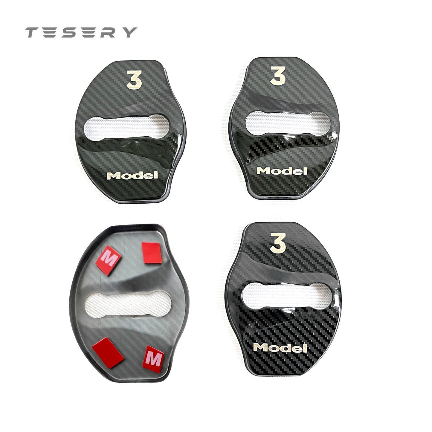 Door Lock Buckle Cover [4 pcs] for Tesla Model 3 & Model Y