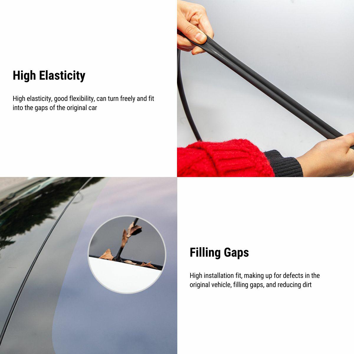 Door Rubber Sealing Strip Noise Reduction Kit for Tesla Model 3 Highland