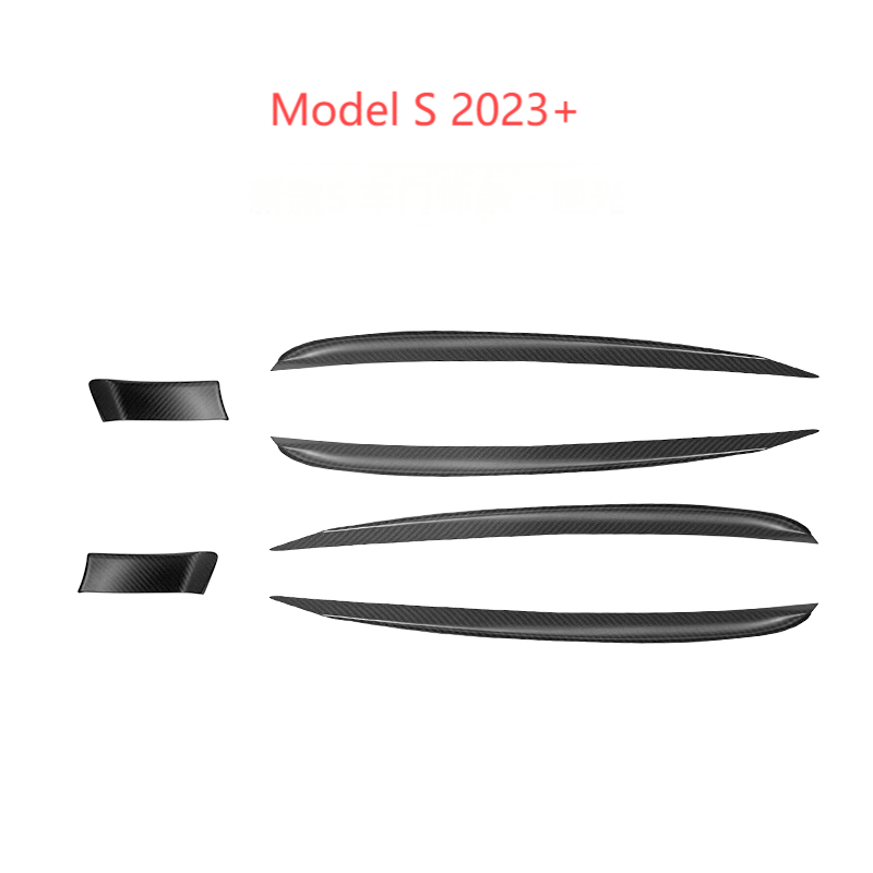 Door Trim Dry Carbon Fiber Overlay for Model S/X