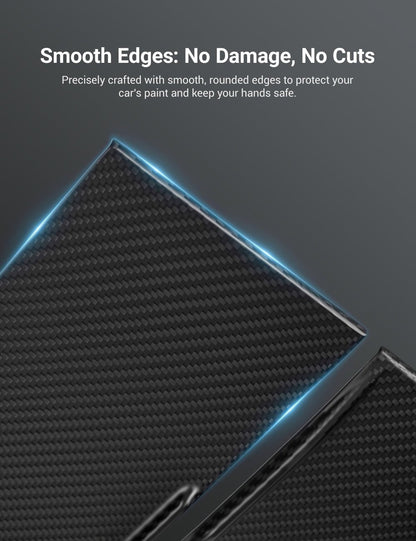 Dry Carbon Fiber Center Console Cover For Tesla Model Y Juniper / Model 3 Highland