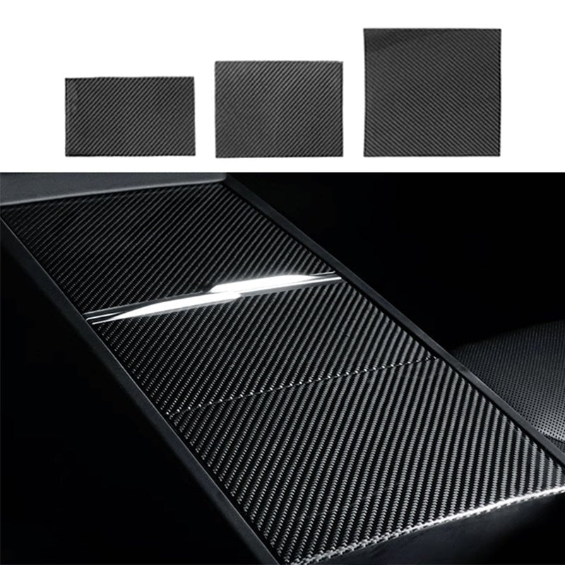 Dry Carbon Fiber Panel Console Wrap For Tesla New Model Y & Model 3 Highland