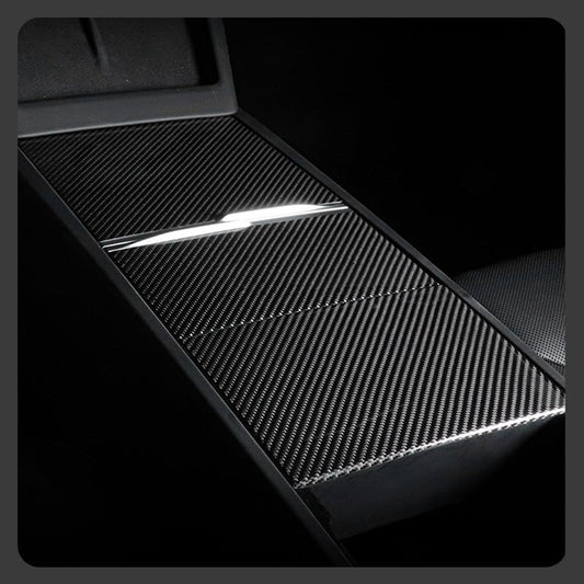 Dry Carbon Fiber Panel Console Wrap For Tesla New Model Y & Model 3 Highland