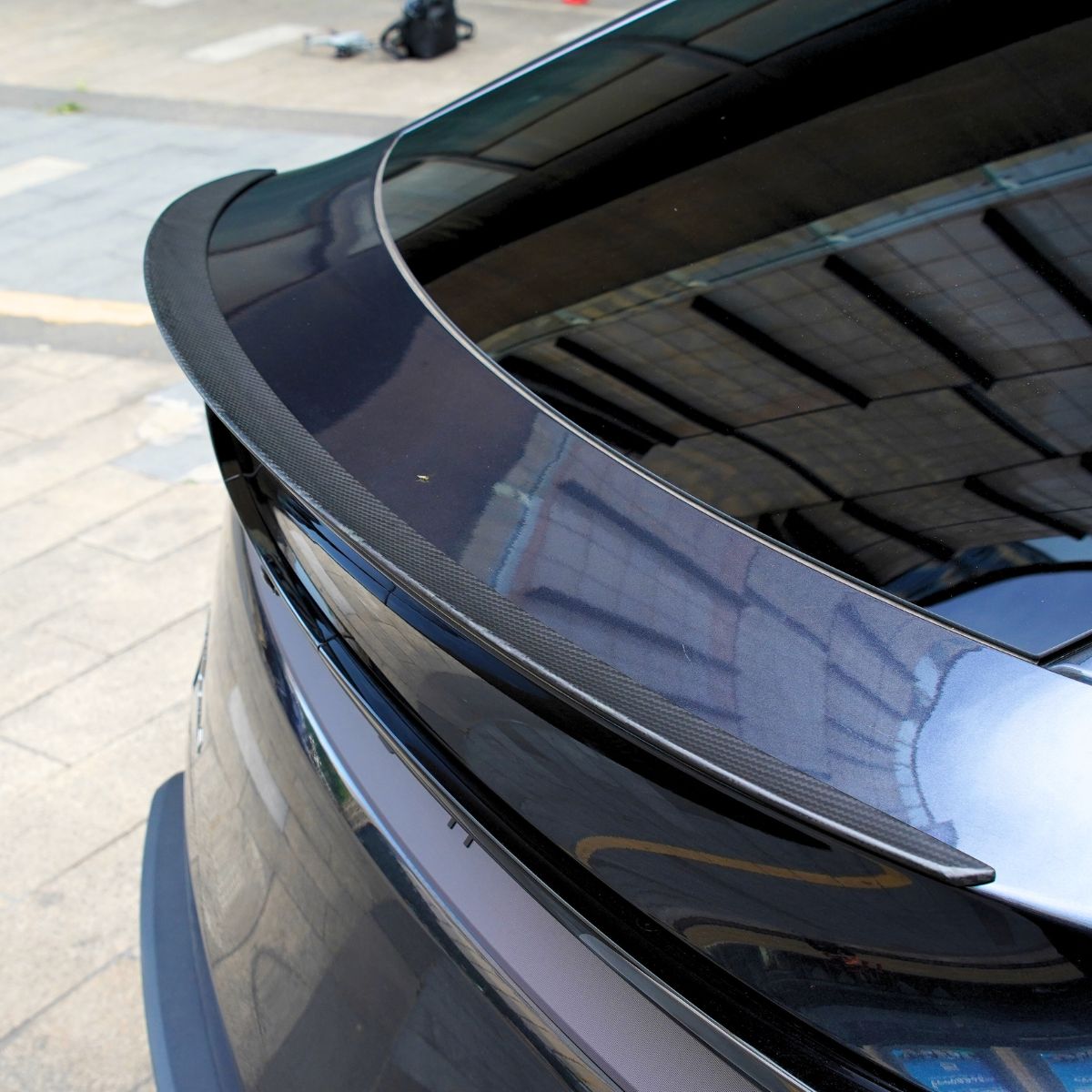 Dry Carbon Fiber Rear Trunk Spoiler for Tesla Model Y Juniper