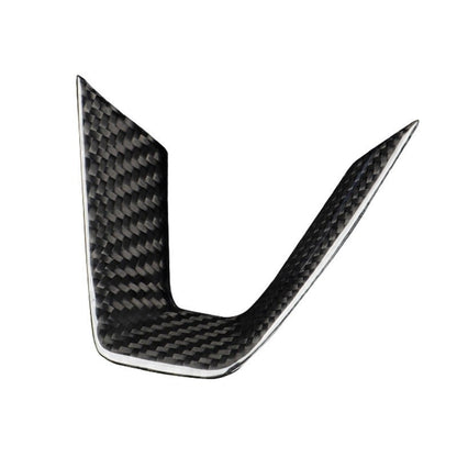 Dry Carbon Fiber Steering Wheel V-Cover for Model 3 Highland & New Model Y