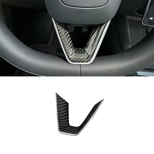 Dry Carbon Fiber Steering Wheel V-Cover for Model 3 Highland & New Model Y