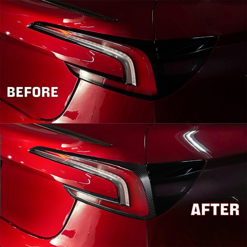 Dry Carbon Fiber Tail Light Cover for Tesla Model 3 Highland (2 pcs)