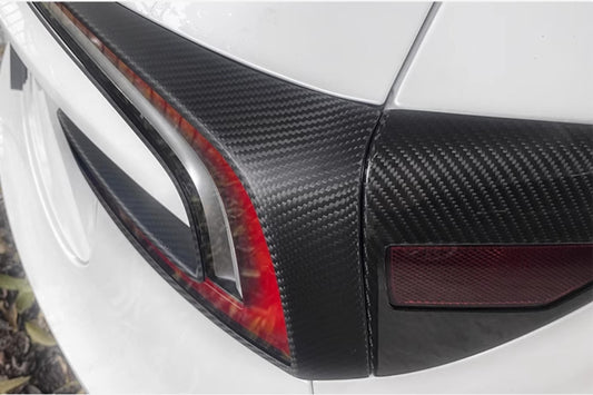 Dry Carbon Fiber Tail Light Cover for Tesla Model 3 Highland (2 pcs)