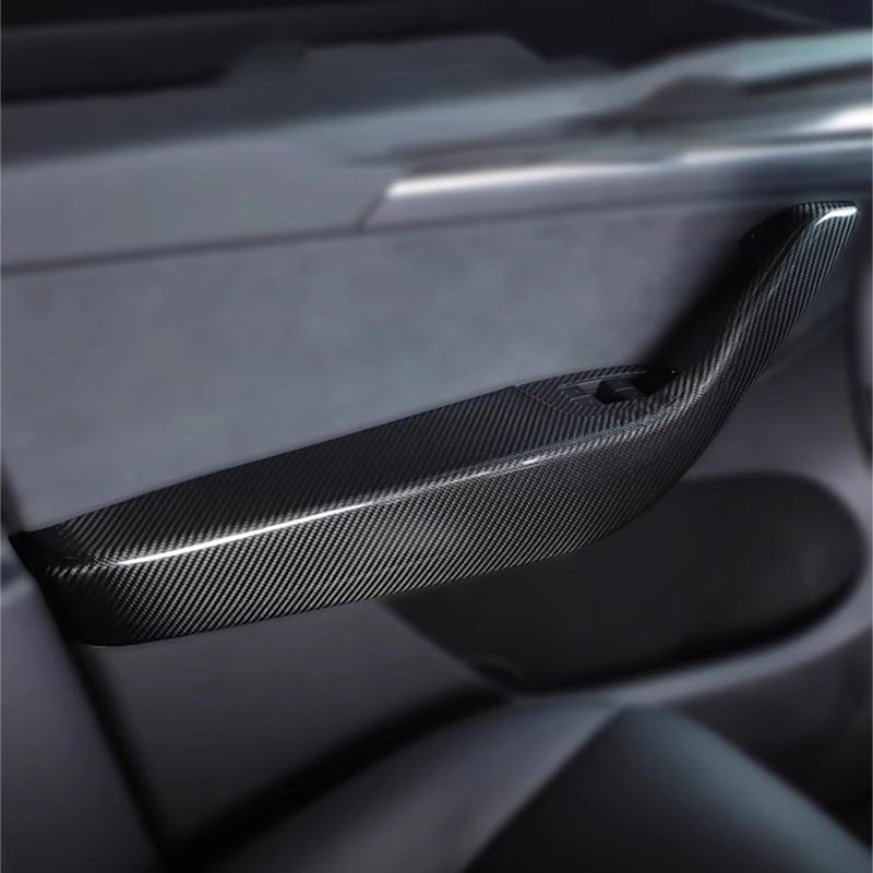 Dry Carbon Fibre Door Armrest Covers for Tesla Model Y / Model Y Juniper