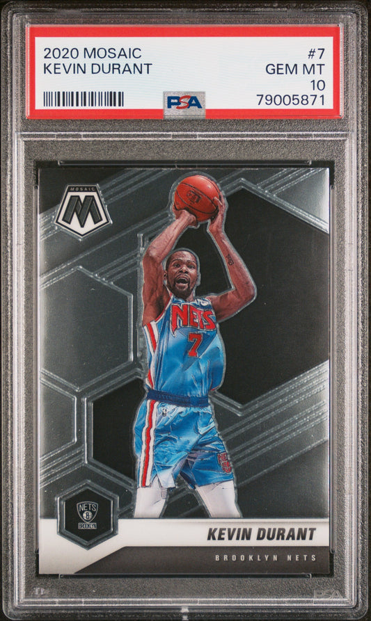 2020 PANINI MOSAIC KEVIN DURANT  #7 - PSA 10