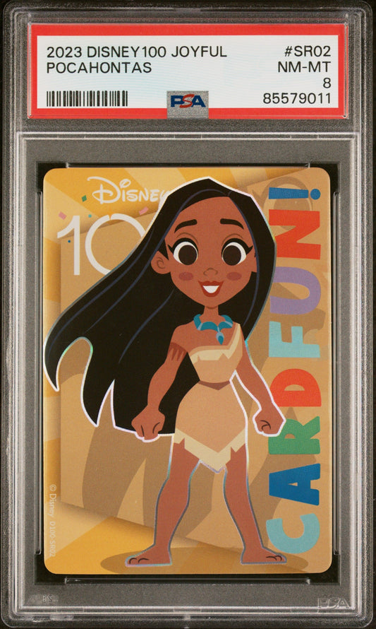 2023 CARD FUN DISNEY 100 JOYFUL POCAHONTAS SR02 PSA 8