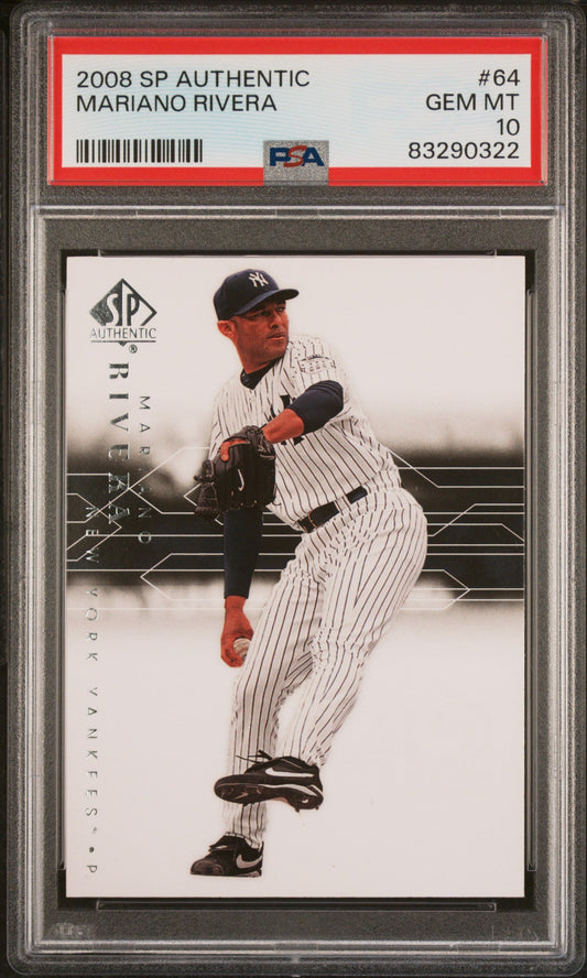 2008 SP AUTHENTIC MARIANO RIVERA  #64 - PSA 10