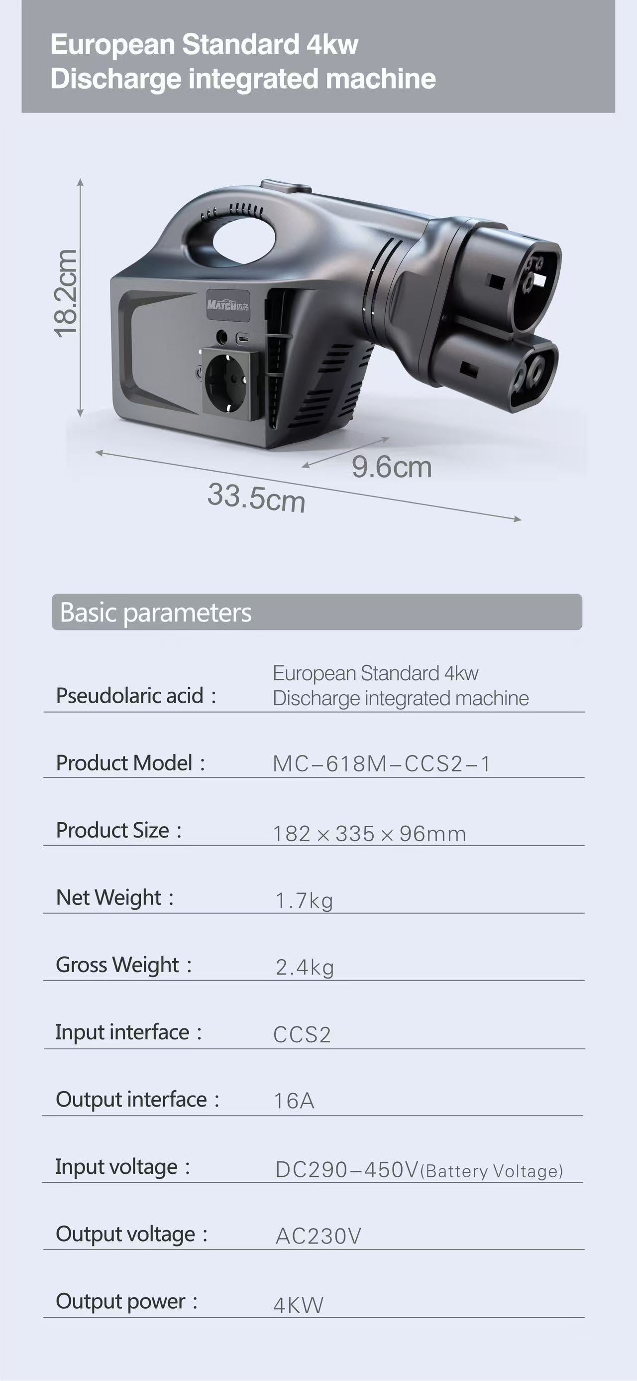 EV Discharger machine  for Model Y/ 3/ X/S, protable V2L for oudoor and camping