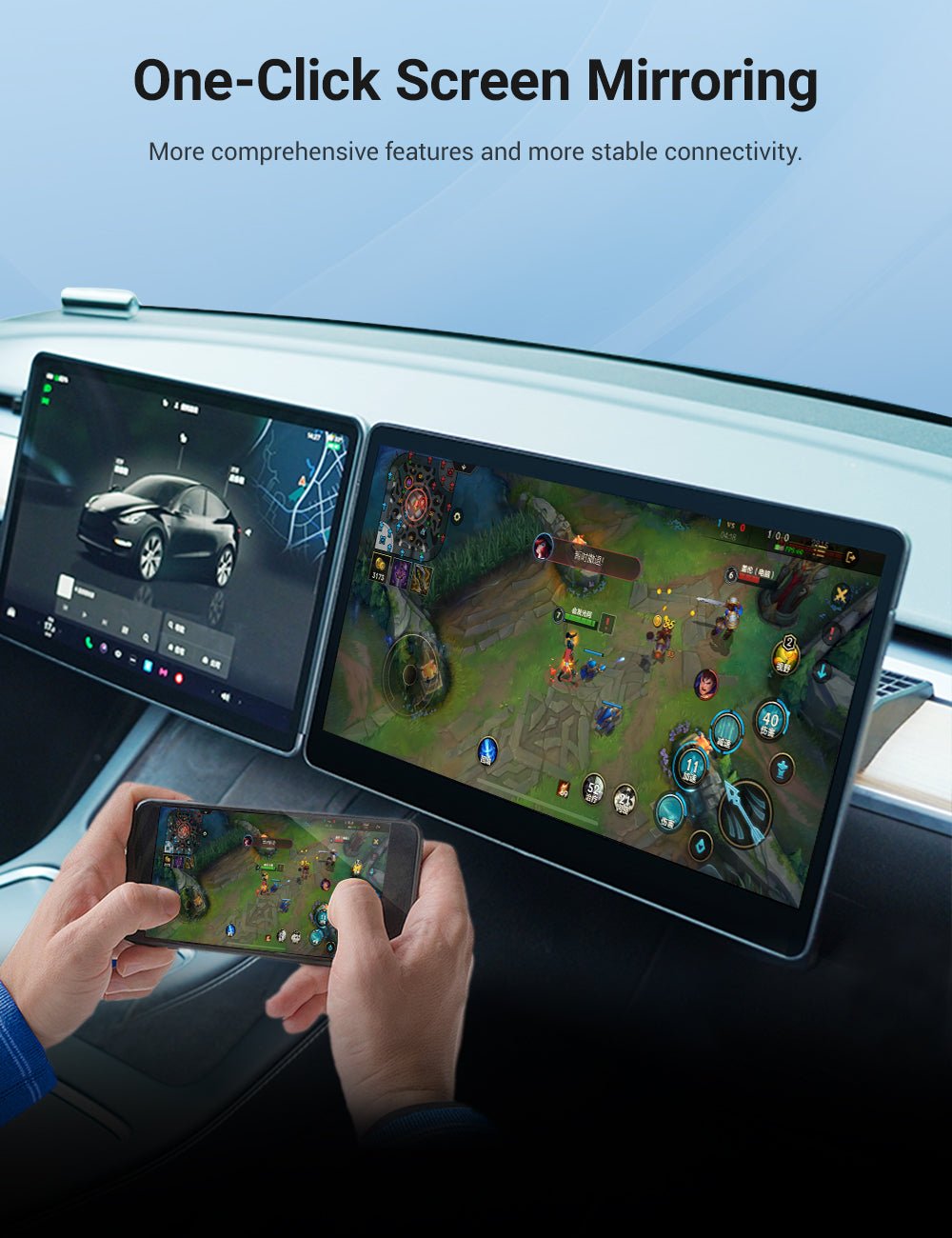 Exclusive Passenger Entertainment Screen for Tesla Model 3/Y