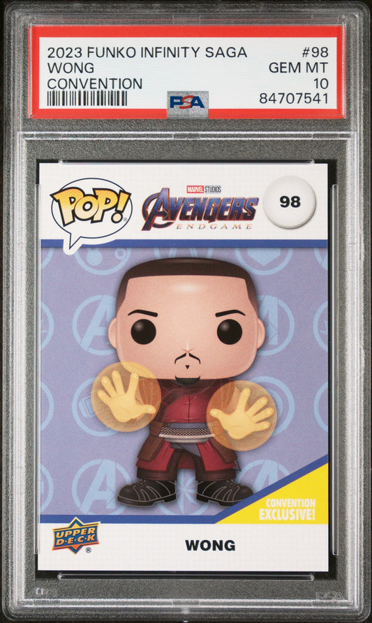 2023 UPPER DECK FUNKO POP MARVEL  WONG CONVENTION #98  PSA 10