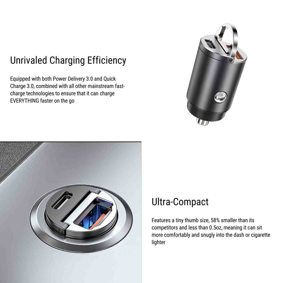 Fast USB Car Charger Adapter for Tesla