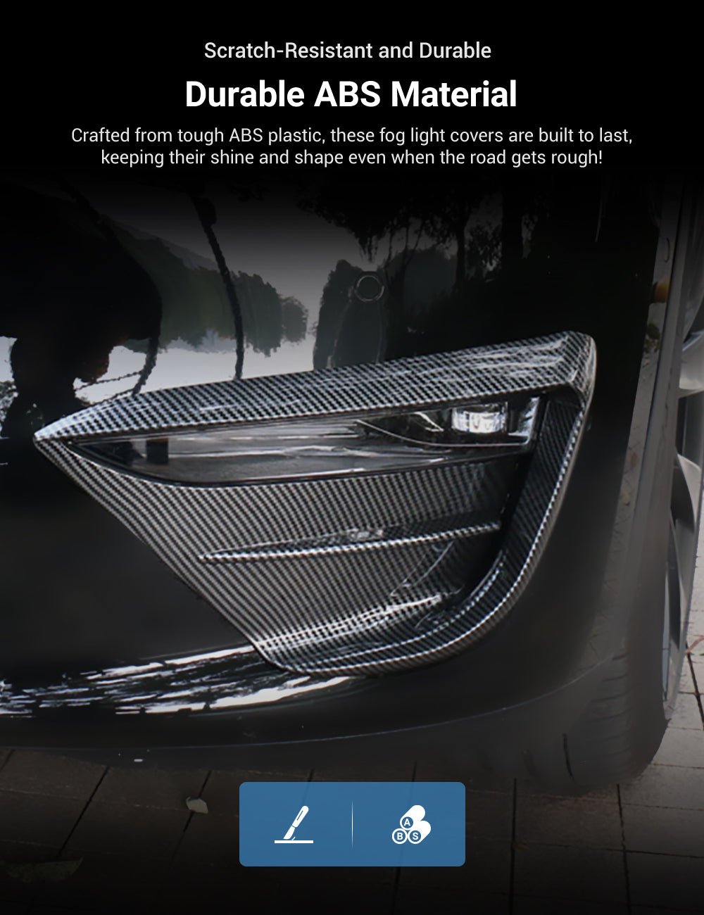 Fog Light Spoiler cover for Tesla Model Y