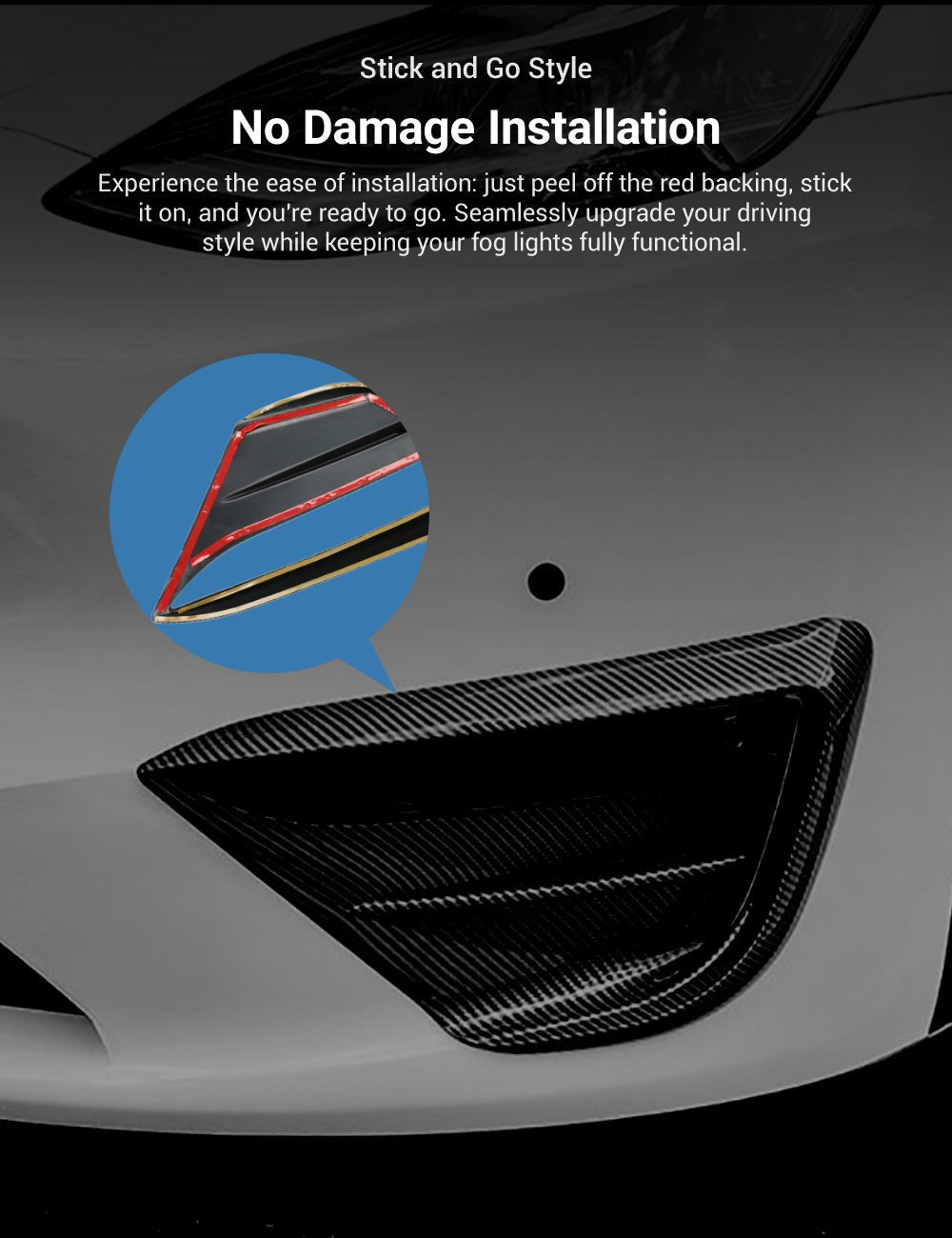 Fog Light Spoiler cover for Tesla Model Y