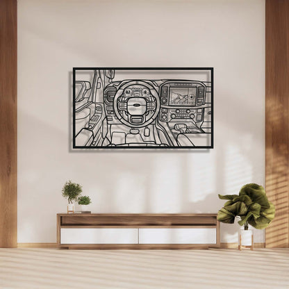 F150 Raptor Driver's Cockpit Metal Frame Wall Art - MT1468