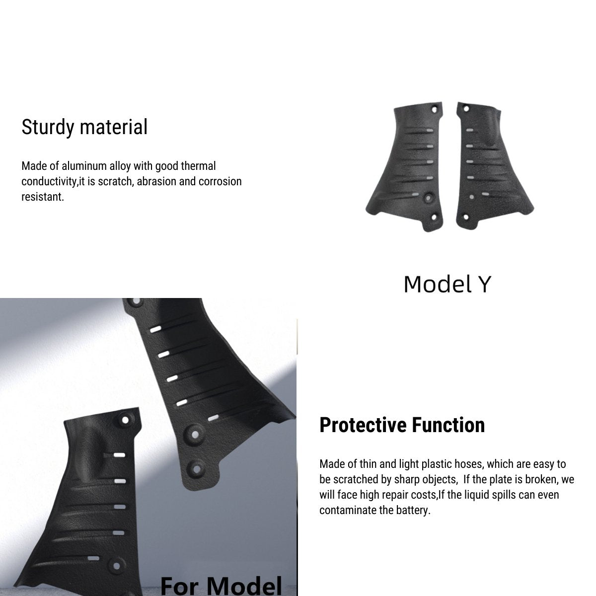 Front Chassis Coolant Hose Guard Plate for Tesla Model 3 Model Y