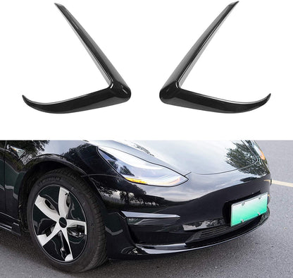 Front Fog Light Trim Cover Eyebrow Spoiler for Tesla Model 3 / Y