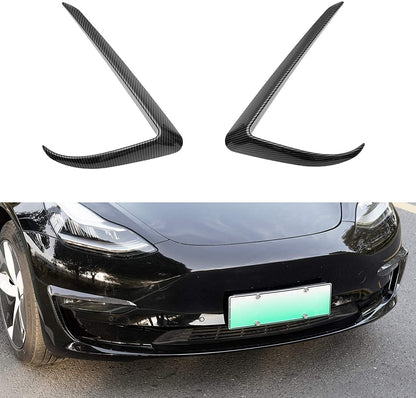 Front Fog Light Trim Cover Eyebrow Spoiler for Tesla Model 3 / Y