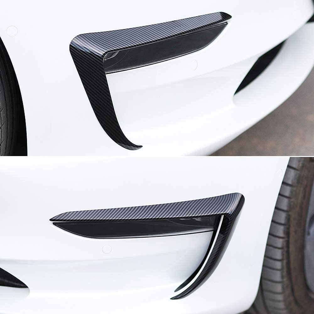 Front Fog Light Trim Cover Eyebrow Spoiler for Tesla Model 3 / Y
