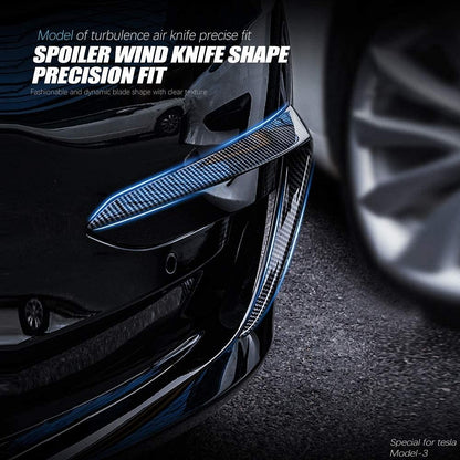 Front Fog Light Trim Cover Eyebrow Spoiler for Tesla Model 3 / Y